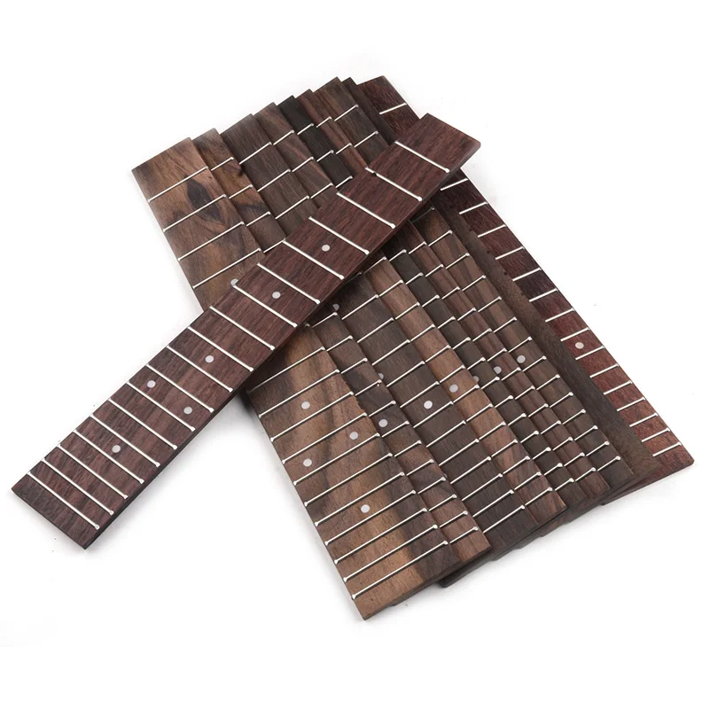 10Pcs Maple Fretboard Ukulele Fingerboard for 26 Inch Tenor Ukulele with 3mm Dot 18 Fret Fretboard UK Parts