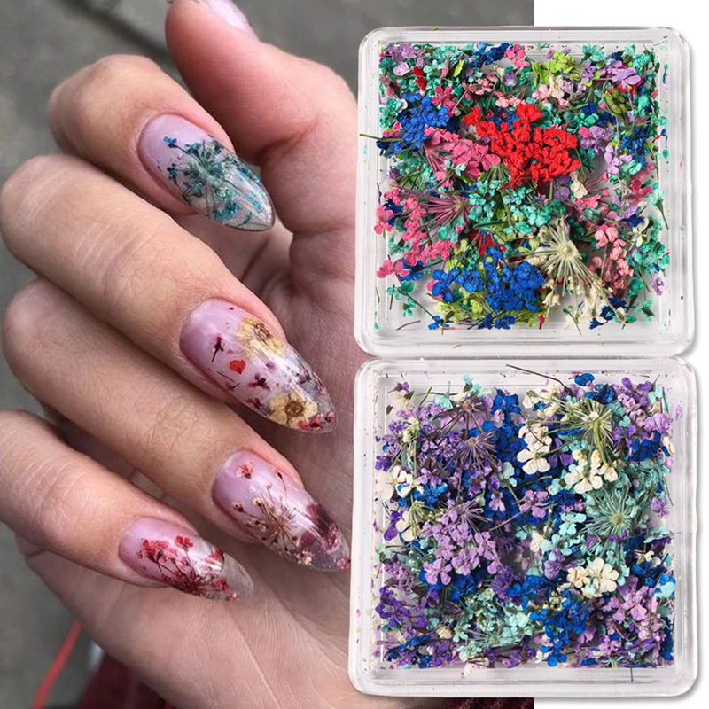 Nail Art Diy Decoraties Japanse Stijl Gel Gedroogde Bloem Voor Nagels Kunst Sieraden Charmes Bloem Schoonheidssalon Decoratie