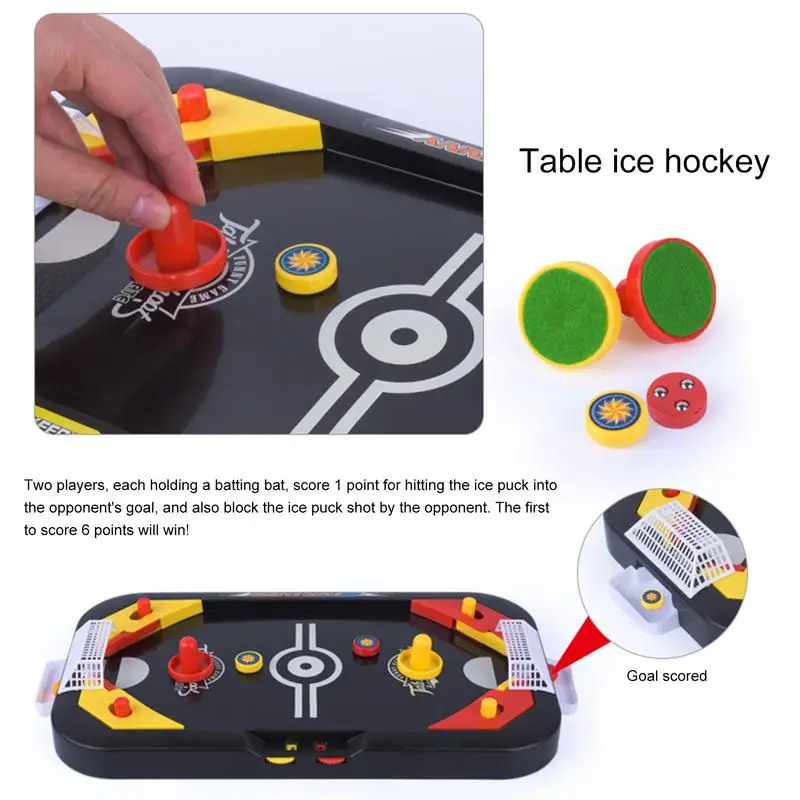 Mini juego de Hockey sobre hielo, mesa interactiva, juguetes divertidos para niños, juego de mesa, juguetes de fútbol, juego deportivo educativo