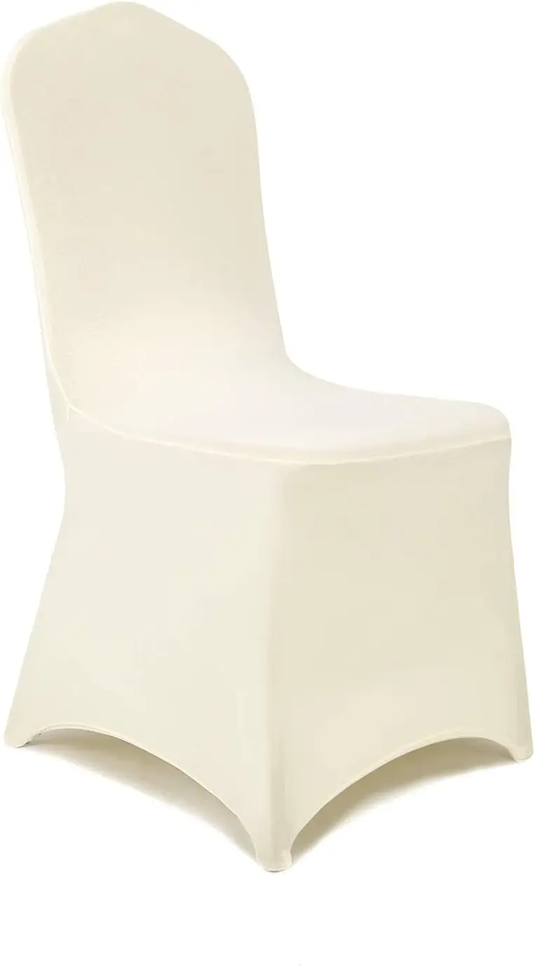 

6Pcs Stretch Spandex Chair Cover For Wedding Party Dining Banquet Event (Ivory, 6)