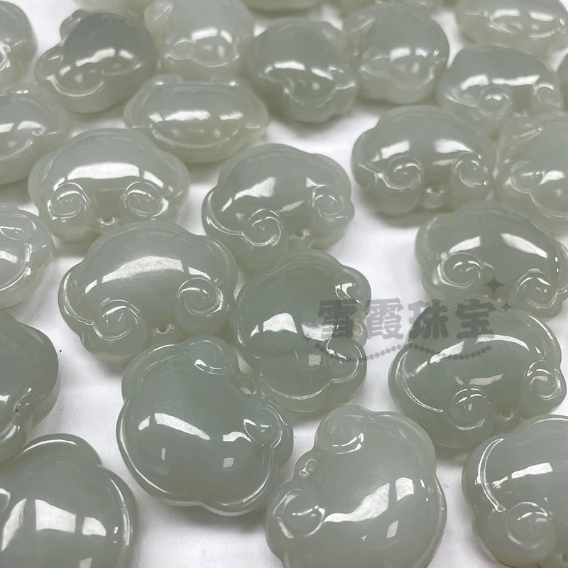 

Hetian Jade Peace and Good Fortune Pendant Double-sided Lock Plaque Qixi Festival Girlfriend