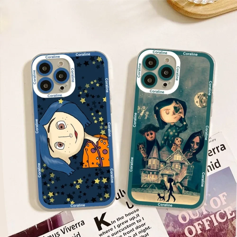 Anime-C-coraline  Phone Case For IPhone 11 12 13 Mini Pro Max 14 Pro Max Iphone15 15promax Case Shell Funda Cover