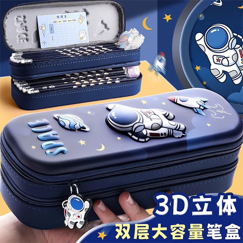 Double-layer Large-capacity 3D Pencil Case Boys' Stationery Case Boys' Pencil Case New Popular Student