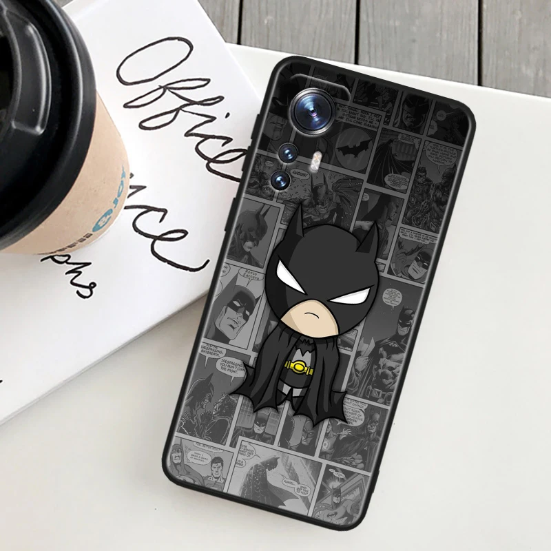 Batman Superman For Xiaomi Mi 14 13 12T 12S 12X 11i 11X 11T Play HyperCharge Lite Ultra Pro Black Soft Phone Case