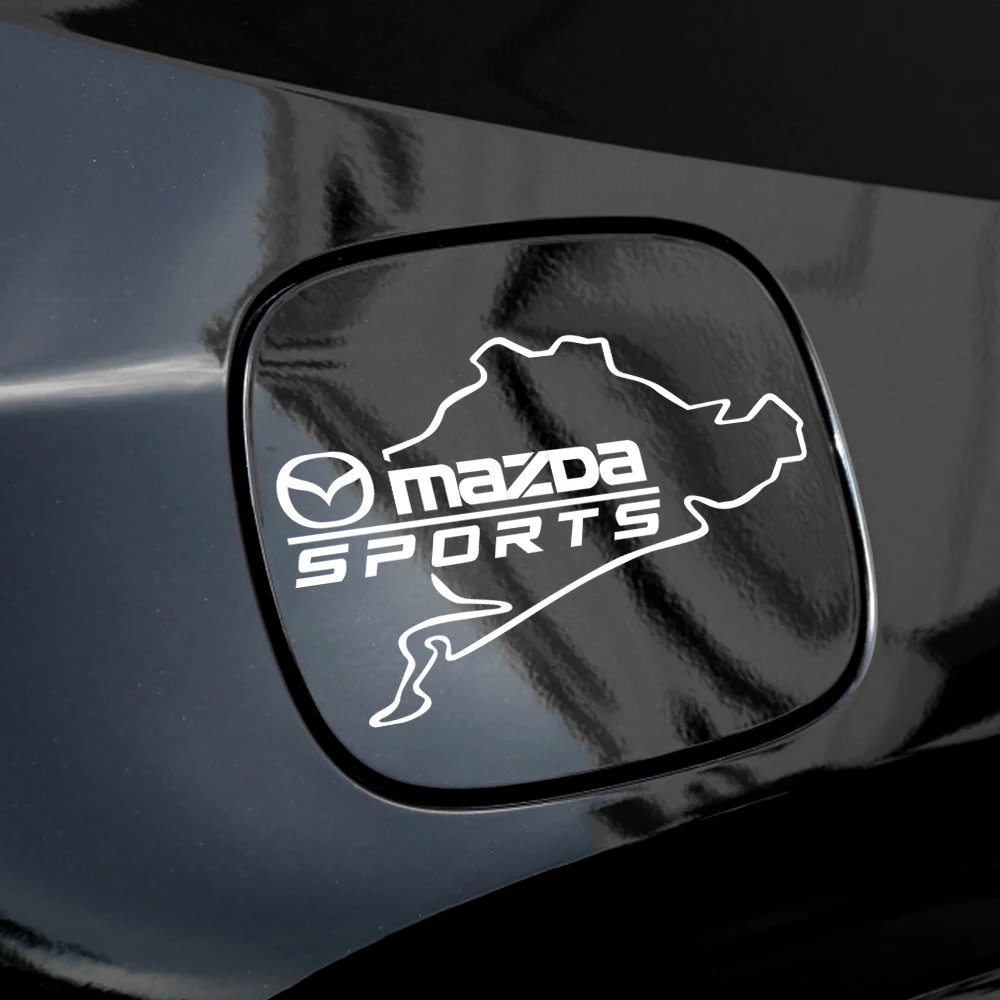 1PC New Car Sticker PVC Car Fuel Tank Cap Decorative Sticker For Mazda 2 3 5 6 7 Axela CX5 CX3 CX4 CX30 CX9 Atenza Demio RX7 MS