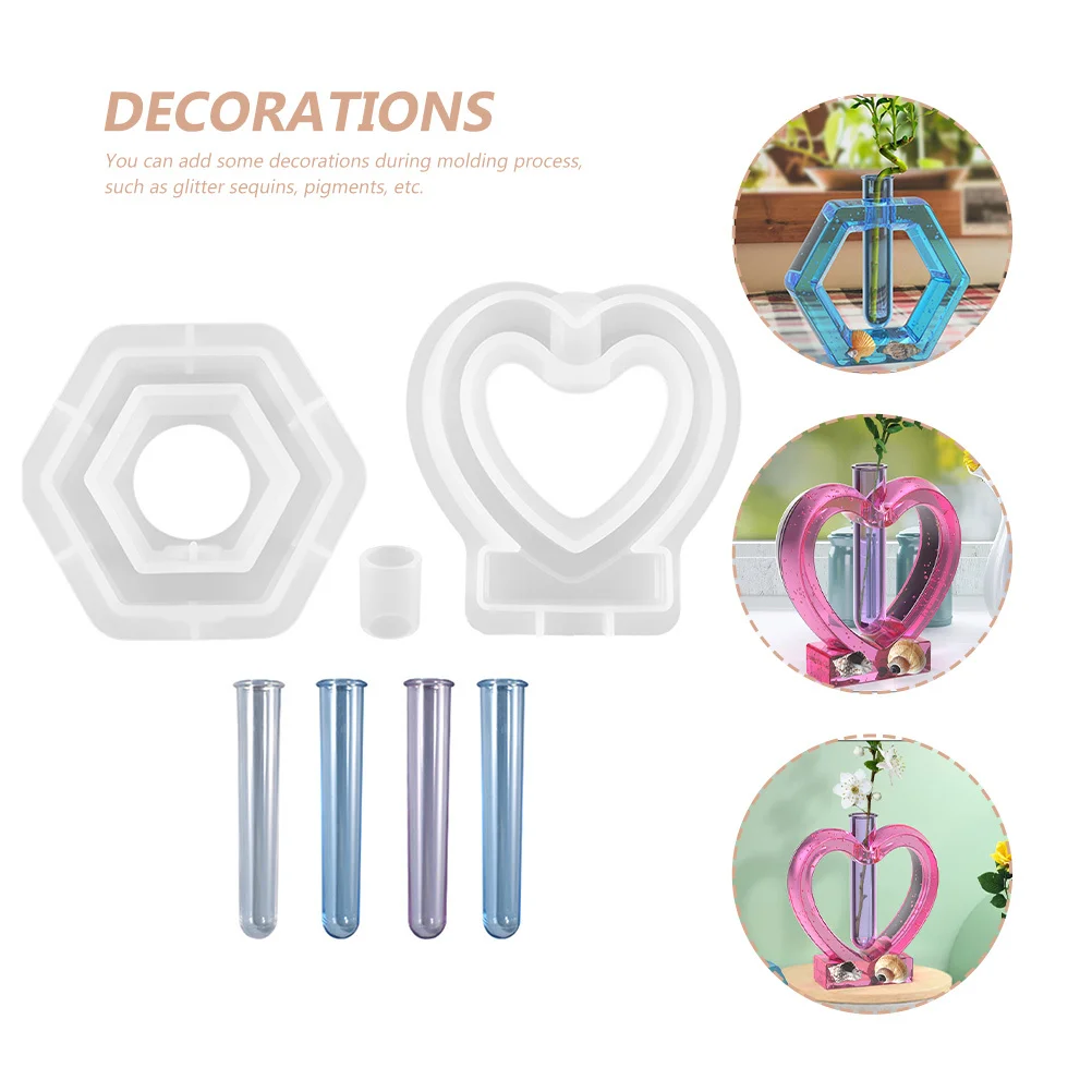 1Set Reusable Vase Mold DIY Hydroponic Vase Kit Increase Kids Ability Unique Design DIY Silicone Planter Mold