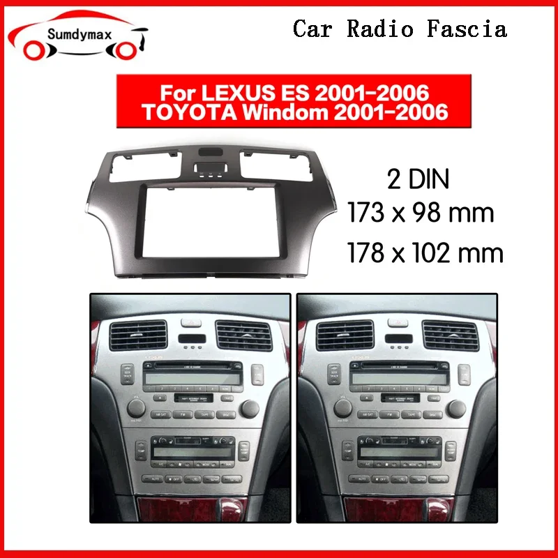 

2din автомобильный радиоприемник для TOYOTA Windom LEXUS ES 2001-2006 стерео приборная панель CD накладка монтажная рамка комплект серый цвет