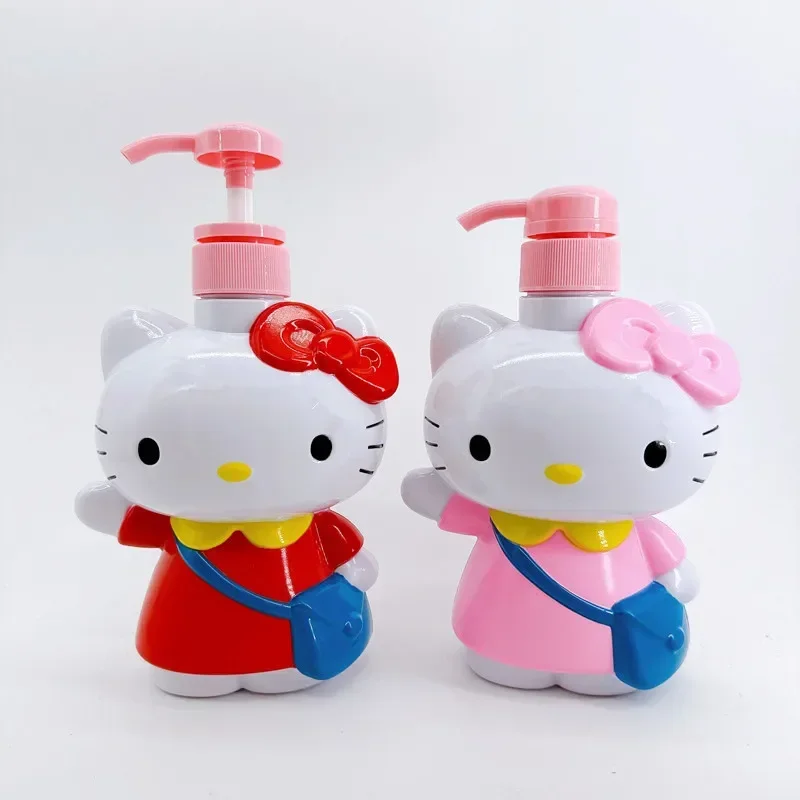 زجاجة حمام من Hello Kitty برسوم كرتونية ، طبق صابون يدوي بالشامبو ، حاوية مطبخ ، هدية صغيرة للحمام ، لطيف ، طاقم عمل ،