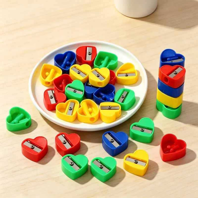 Heart Pencil Sharpeners Manual Pencil Sharpeners Compact Mini Sharpener for School Classroom Bulk School Supplies
