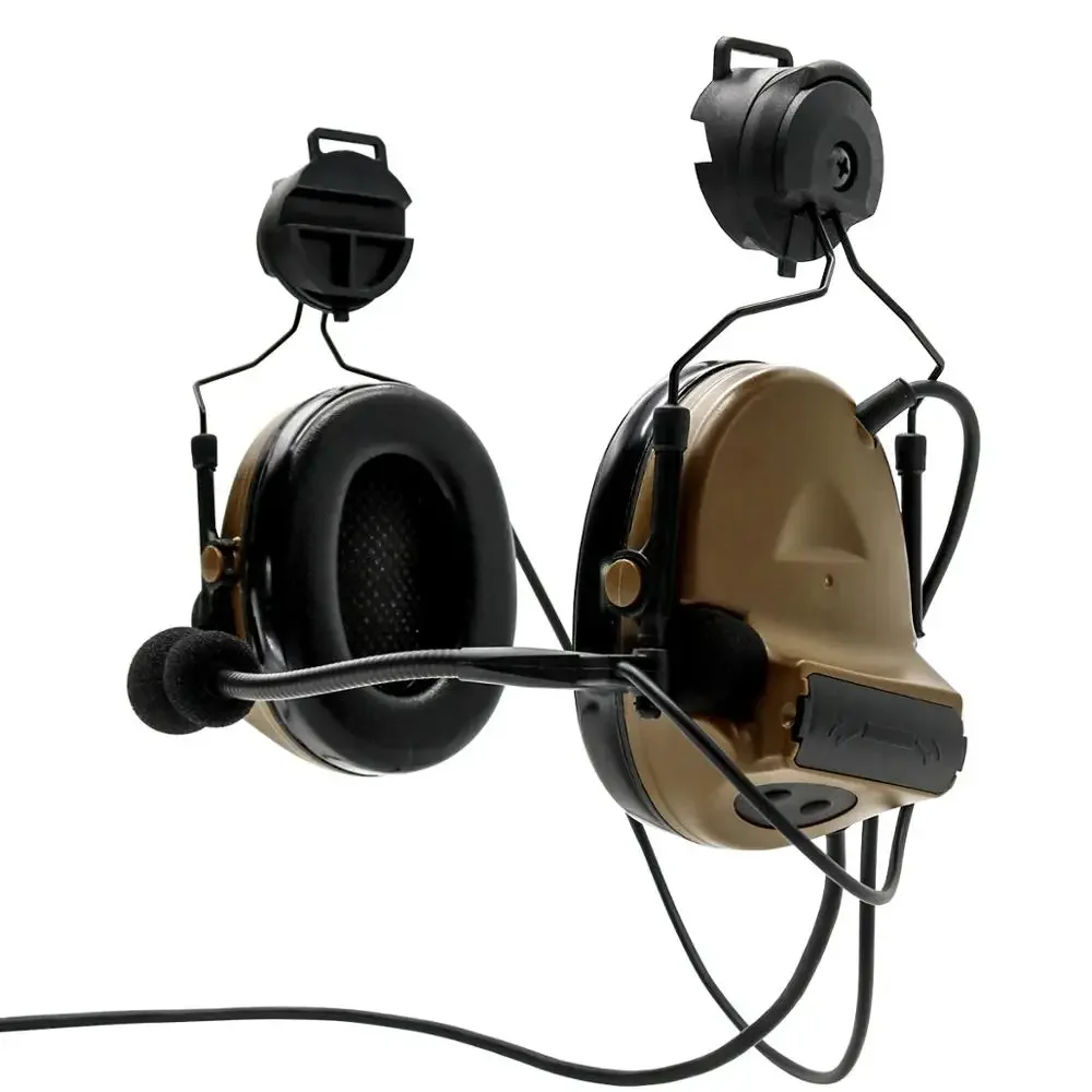 COMTA II soporte para casco versión auriculares pastilla reducción de ruido protección auditiva auriculares tácticos CB + U94 Ptt + adaptador de