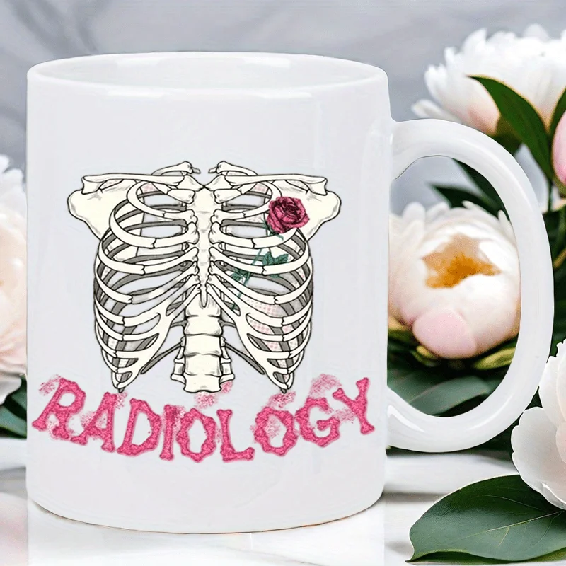 Radiology Mug with Human Skeleton Chest X-Ray Design - - Ideal Medical Gift for Radiologists, Radiologic Technologists, Medical