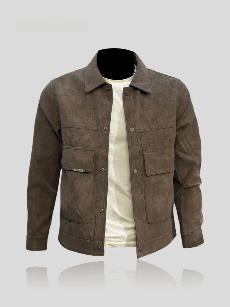 I.T  Men's Slim Fit Motorcycle Jacket Autumn Winter Frosted Leather Casual Youth Fashion Sun Protection Clothing
