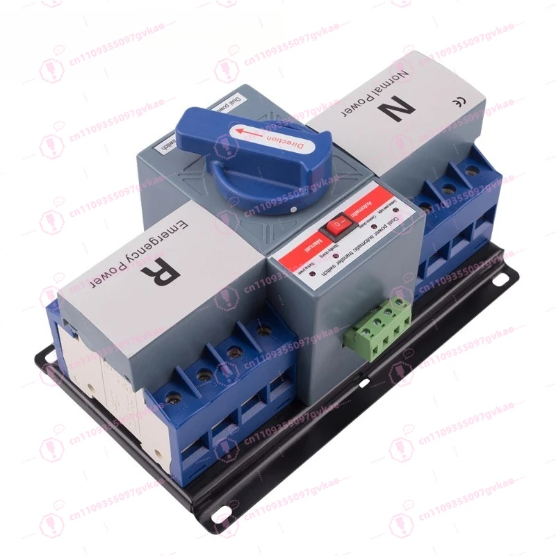 Guide Rail Type 63A/4P 380V ATS Dual Power Automatic Transfer Switch, Generator Power Switch