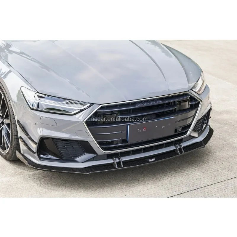 Spoiler Depan Serat Karbon Prepreg Terlaris untuk Audi A7 S7 2019-2024