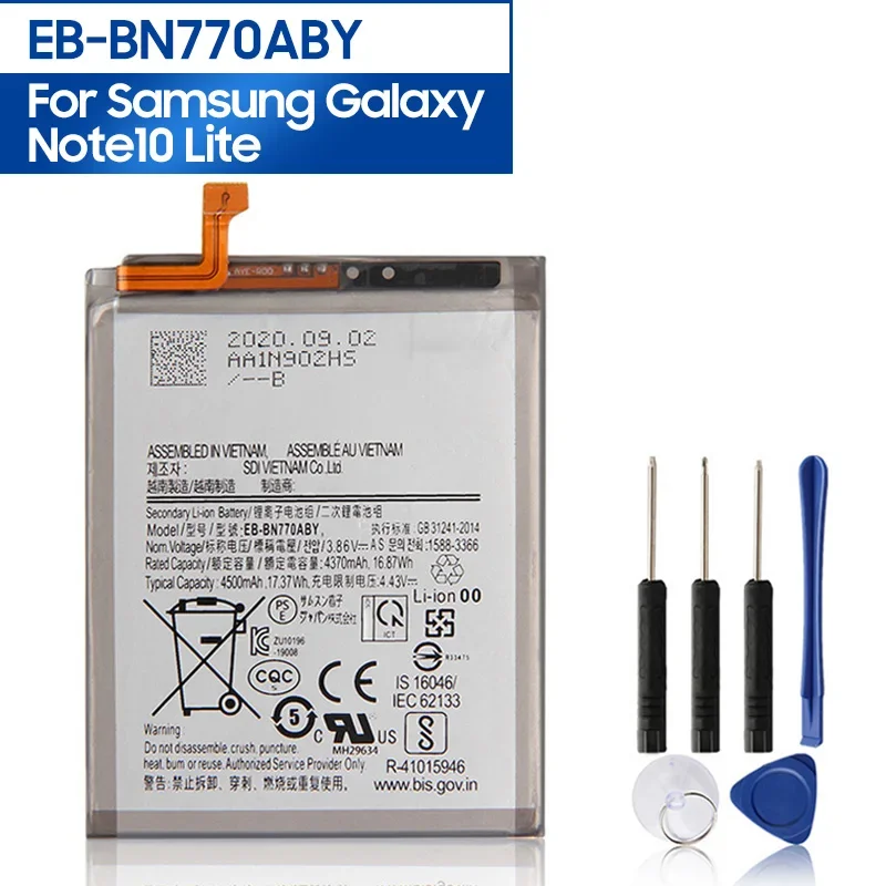 

НОВЫЙ сменный аккумулятор для телефона EB-BN770ABY для Samsung Galaxy Note 10 Lite, аккумуляторная батарея 4500 мАч