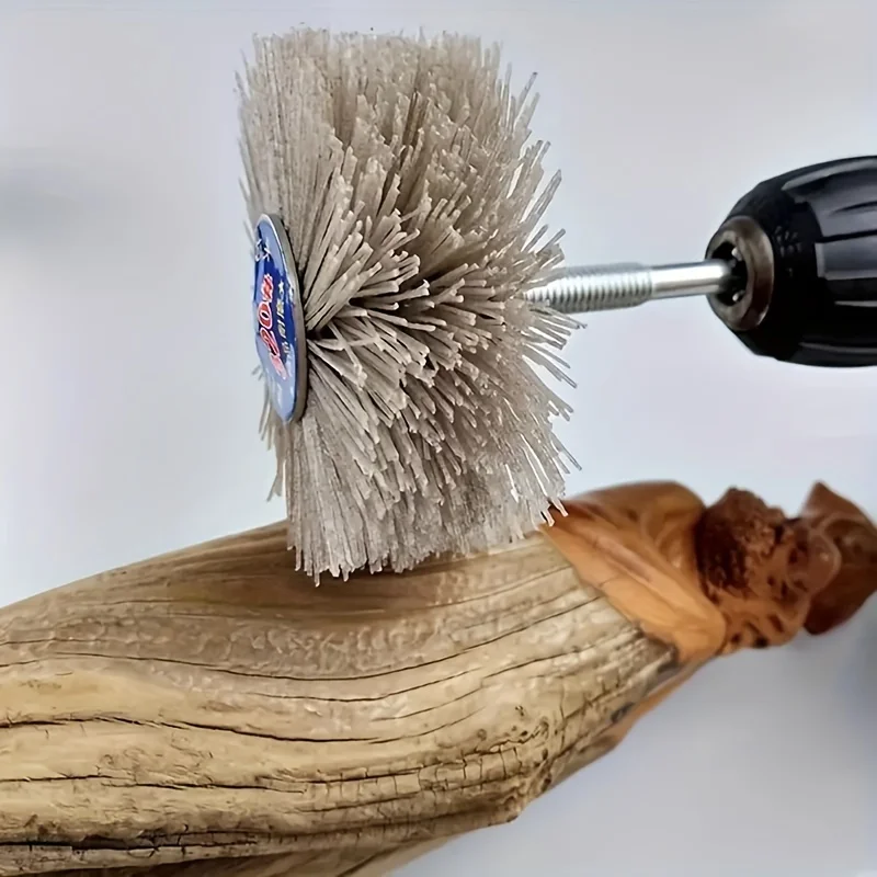 

Цельное полировальное колесо с проволочной щеткой, нейлоновый абразивный вращающийся инструмент, аксессуары для полировки резьбы по дереву