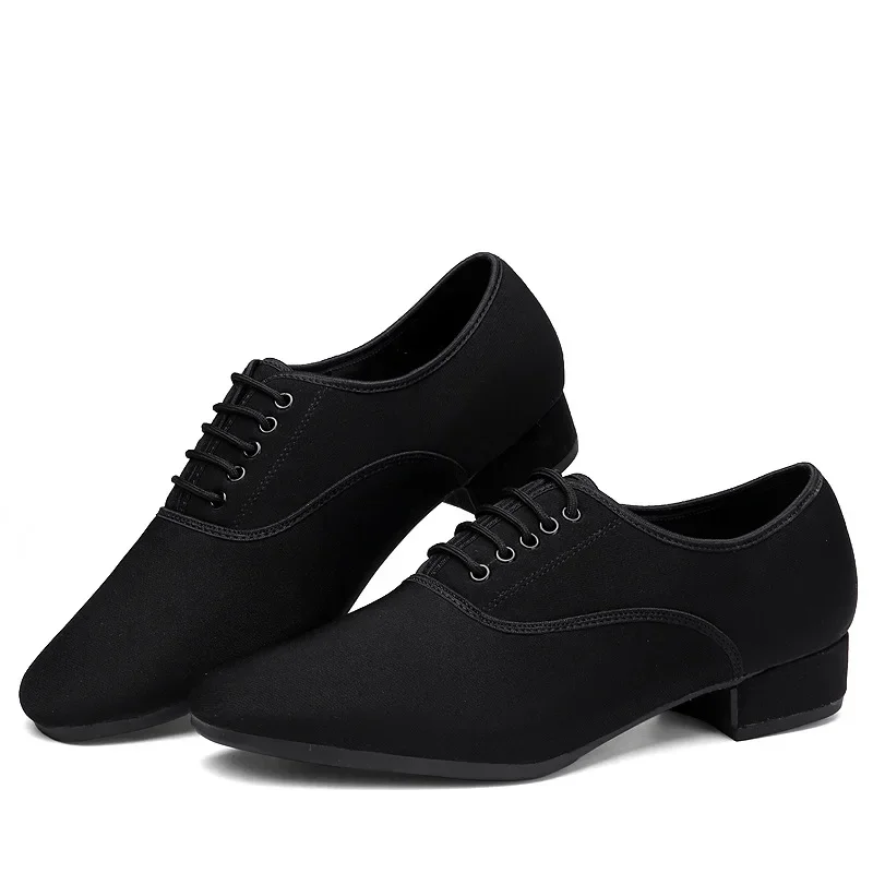 Men's Modern Jazz Sneaker for Men Professional Black Oxford Upper Latin Salsa Shoe Plus Size Low Heel Tango Ballroom Dance Shoes