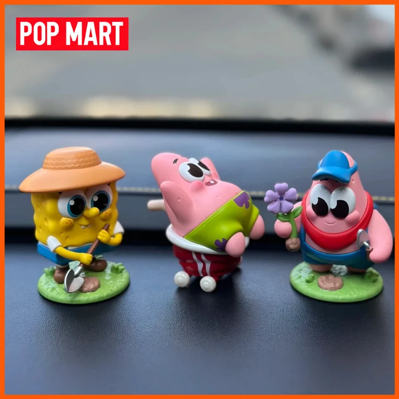 

POP MART Губка Боб Лучшие друзья Серия Слепая коробка Фигурки Губка Боб Коллекционные украшения Куклы Милый декор Подарки Модные игрушки