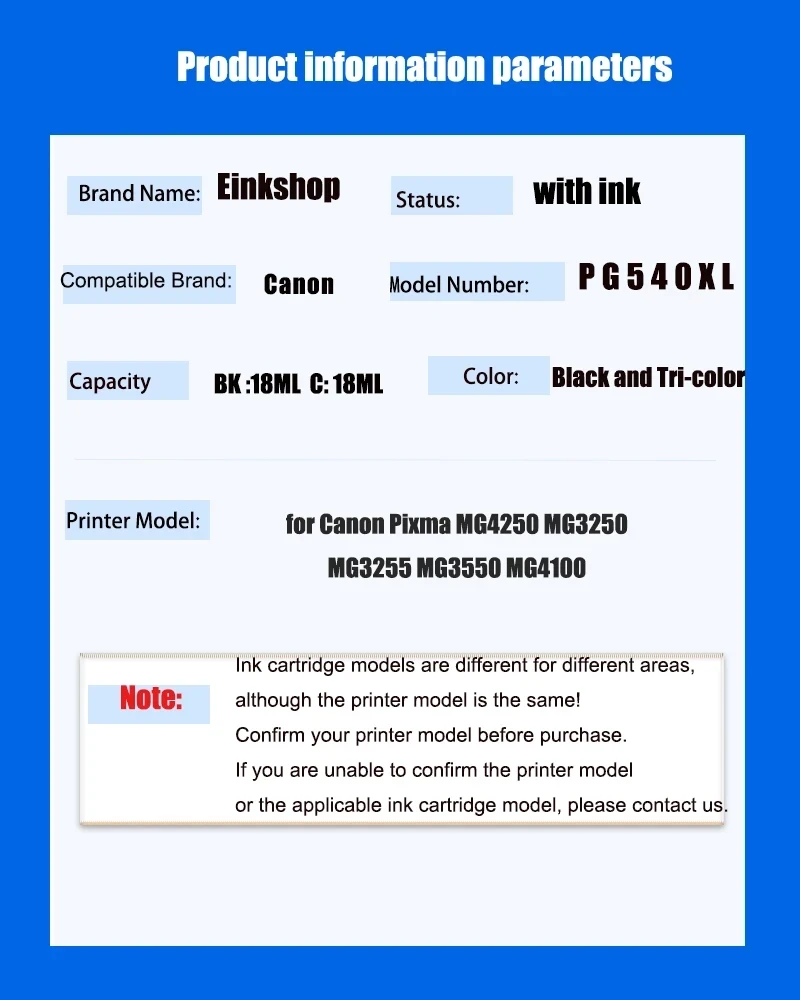 PG-540 CL-541 PG540 CL541 Refillable Ink Cartridge for Canon Pixma MG2250 MG3150 TS5151 TS5150 MG4250 MG3650 printer