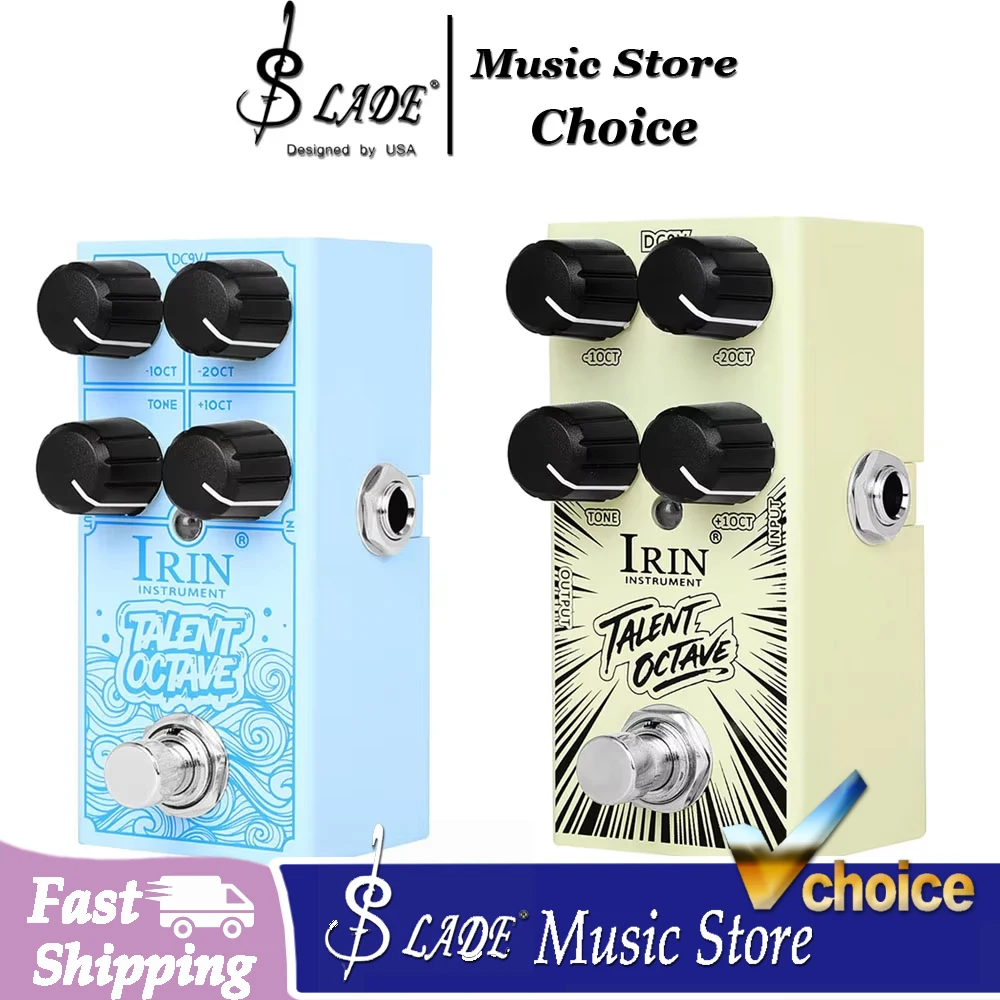 IRIN Octave Guitar Effect Pedal Polyphonic Octave Pedal 3 Modes -1 -2 +1 Octave True Bypass for Electric Guitar Bass Accessories