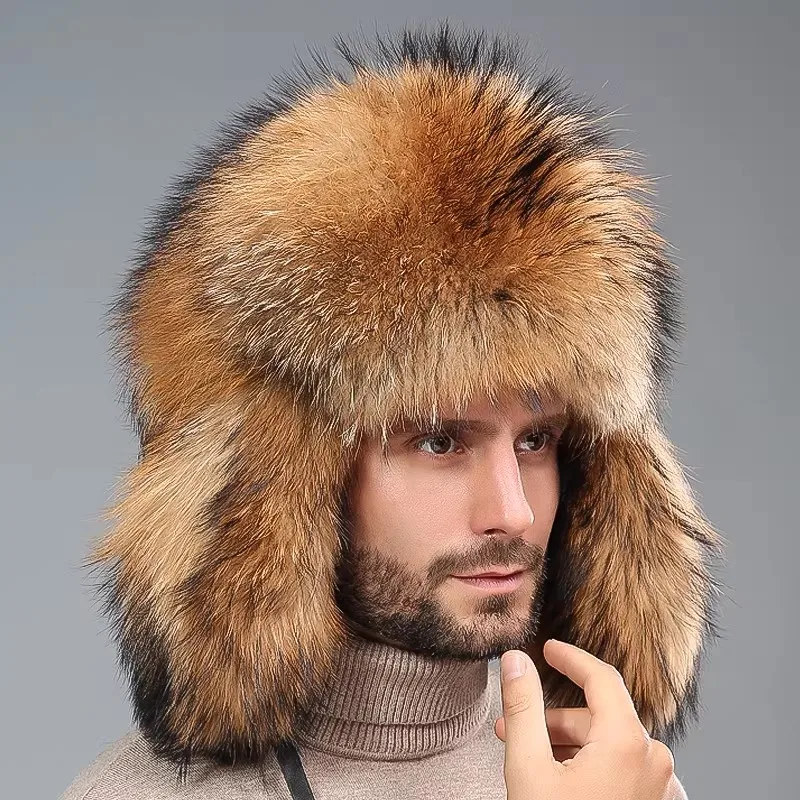 cappello-da-trapper-in-vera-pelliccia-di-procione-per-uomo-cappello-invernale-spesso-e-caldo-in-pelliccia-di-volpe-ushanka-antivento-per-esterni-protezione-dal-freddo-cappello-in-pelliccia-genuina-monopezzo