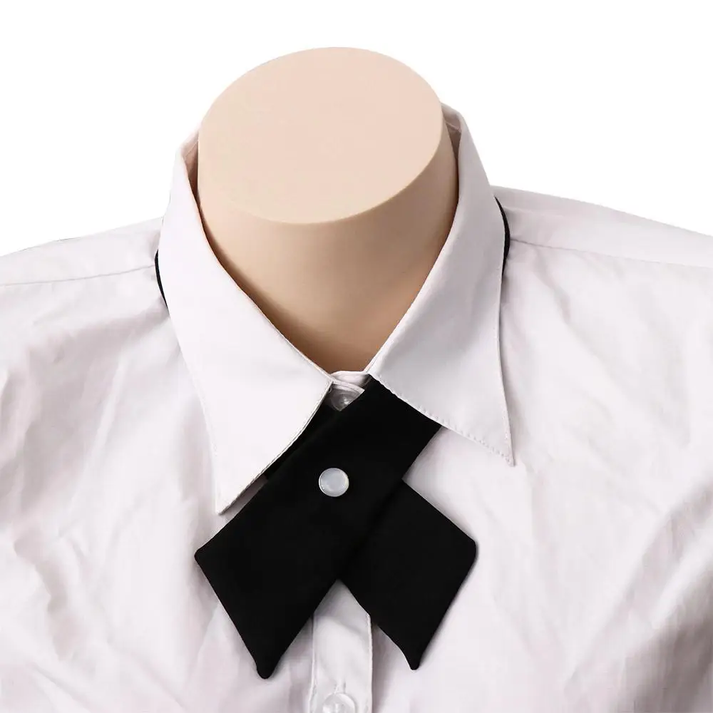 Business Wedding Uniform Solid Color Shirt Accessory JK uniform Tie Ribbon Tie JK Bow Tie Cross Bow Tie Cravat Neck Ties