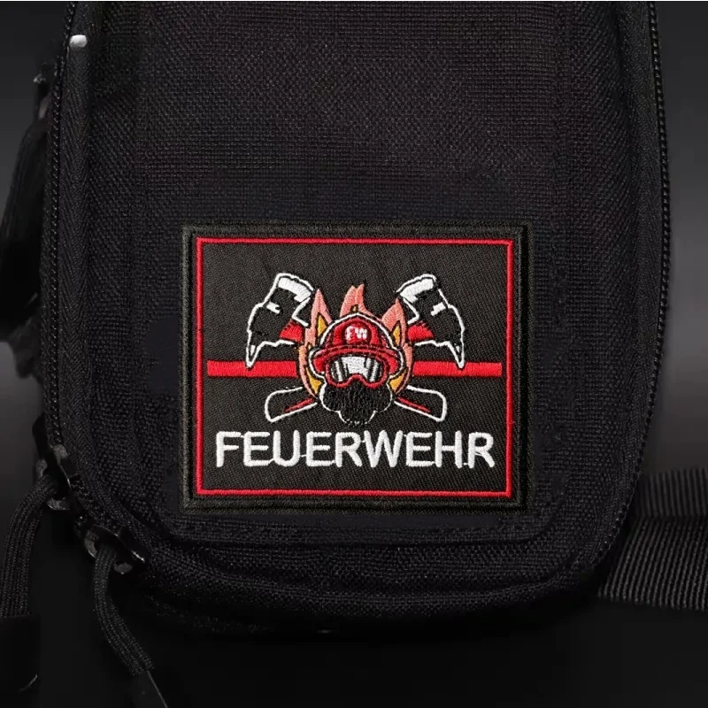 Parche táctico bomberos bordado velcro gancho y bucle para mochila - imagen 5