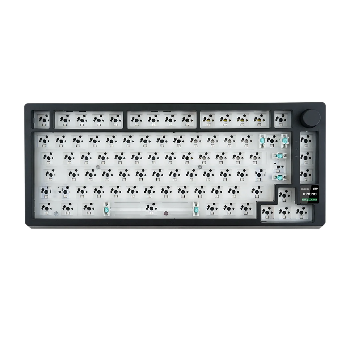 Imagem -05 - Mathew Tech-iso Teclado Mecânico com Display Personalizável Barebone Azerty Mk75 Max Rgb Max Espanhol Alemão Francês Reino Unido Nórdico