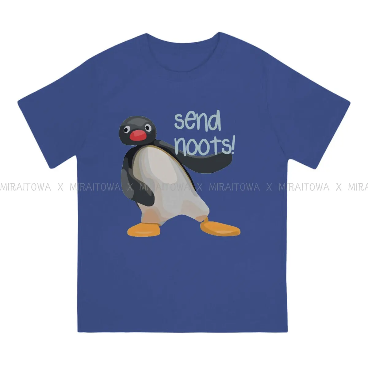 Pingu Penguin Anime Send Noots  Tshirt Homme Men's Tees Blusas Loose Cotton T Shirt For Men