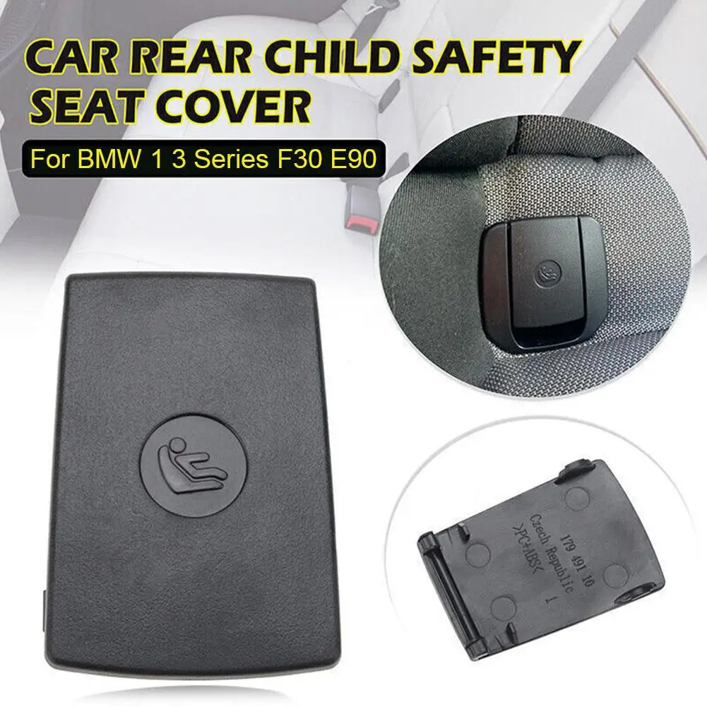 Black Car Rear Child Seat Fixing ISOFix Plastic Cover For BMW 3 Series E81 E87 E87 E82 F20 E90 E91 X1 E84 Auto Accessories Q5Q2