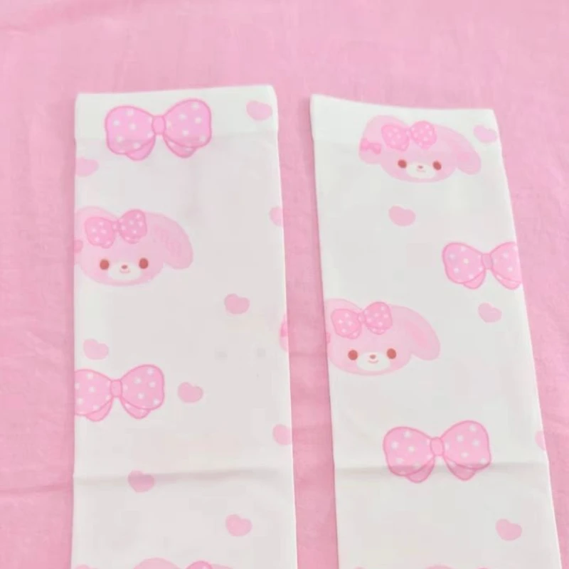 Japanese Pink Cartoon Printing Kawaii Cute Sock Women Y2k Aesthetic Long Leg Socks 2024 Summer Harajuku Grunge Knee Length