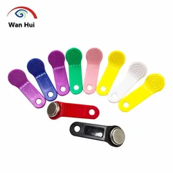 100pcs Dallas DS1990A DS1990A-F5 TM1990 TM1990A TM iButton Touch Memory Key for Electronic Lock Door Access IB Tag with handle
