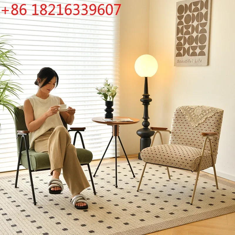 YAO fabric single leisure chair Nordic double combination small apartment living room balcony bed and breakfast furniture