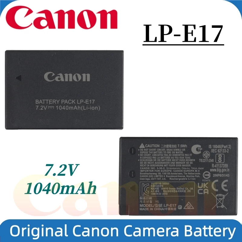 Original 1040mAh LP-E17 LPE17 LP E17 Camera Battery for Canon EOS R8 RP R50 R100 250D M3 M5 M6 750D 760D T6s 800D T8i