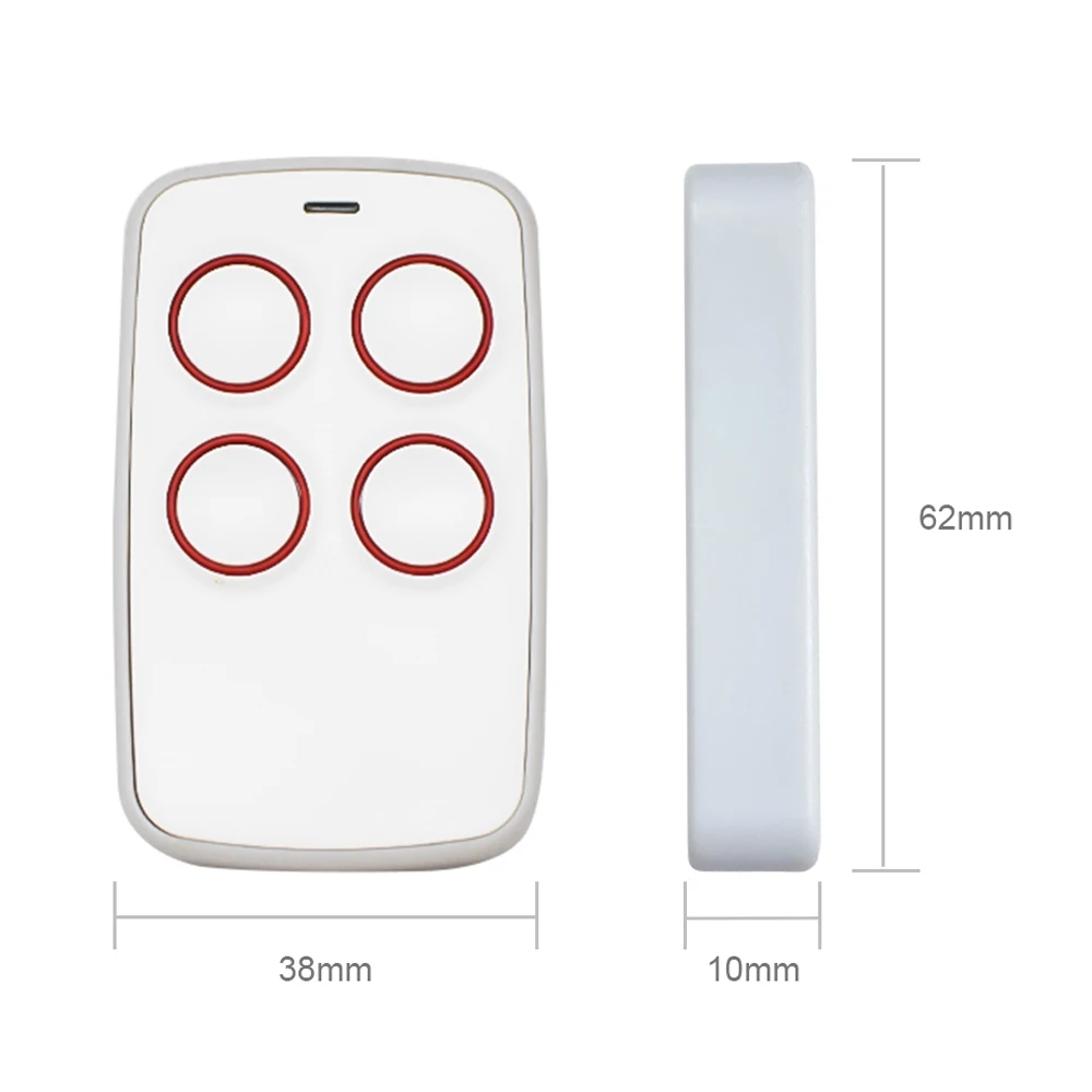 차고 게이트 도어 원격 제어 복제기 복사, 433MHz 고정 코드 송신기 클론 복제 코드 키체인, 433.92Mhz