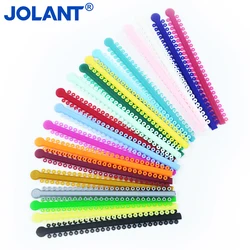 JOLANT 1000 Ties=20 Sticks Dental Orthodontic Elastic Ligature Ties Colorful Bands for Brackets Braces Orthodontics Treatment