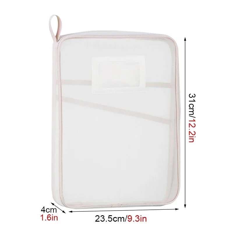 A4 Book Stationery Storage Bag Double-layer Mesh Zipper Large Capacity student Stationery Bag School Office Organizer Folders