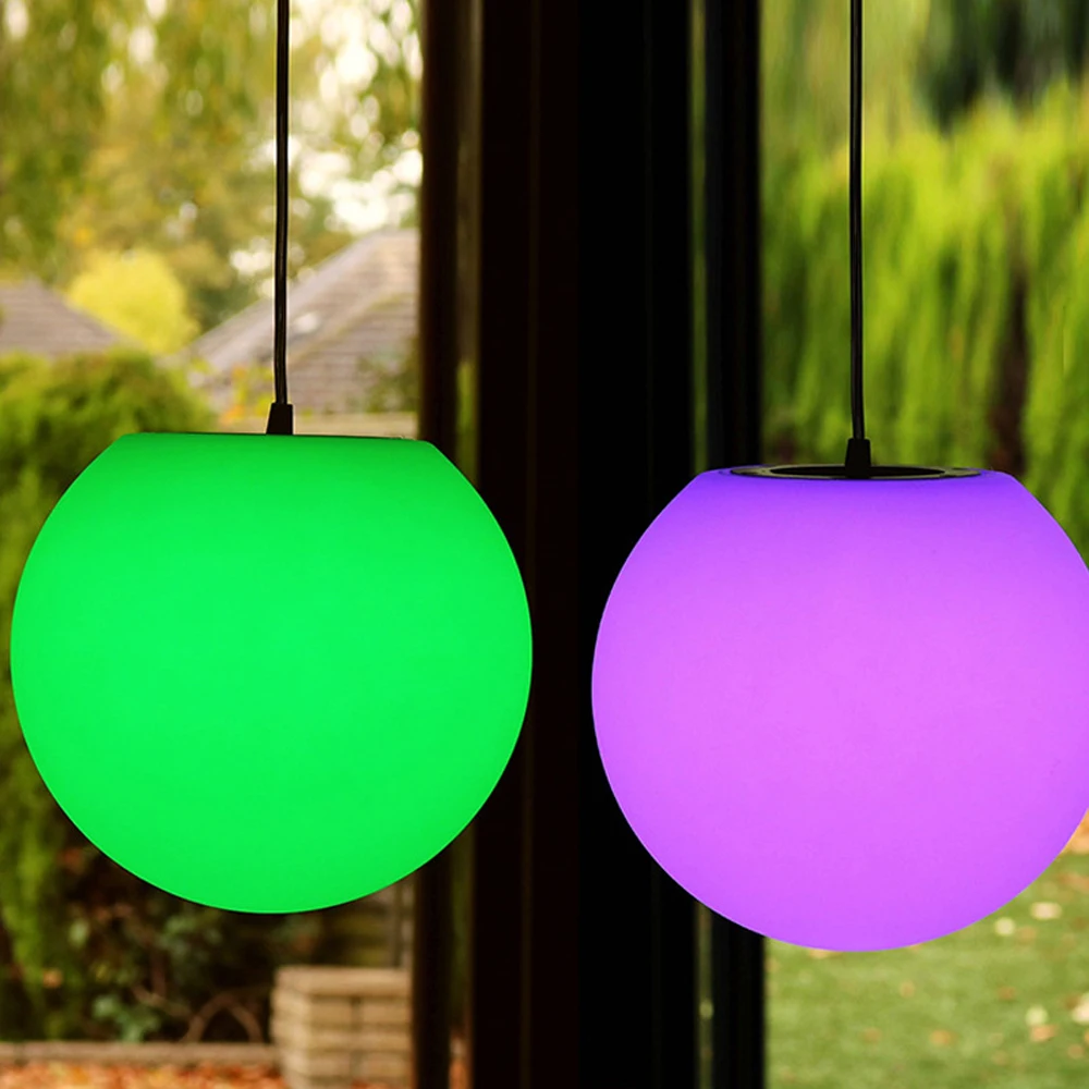 Bola de luz LED impermeable para exteriores, luces nocturnas inalámbricas, Control remoto Multicolor, recargable, orbe flotante para piscina