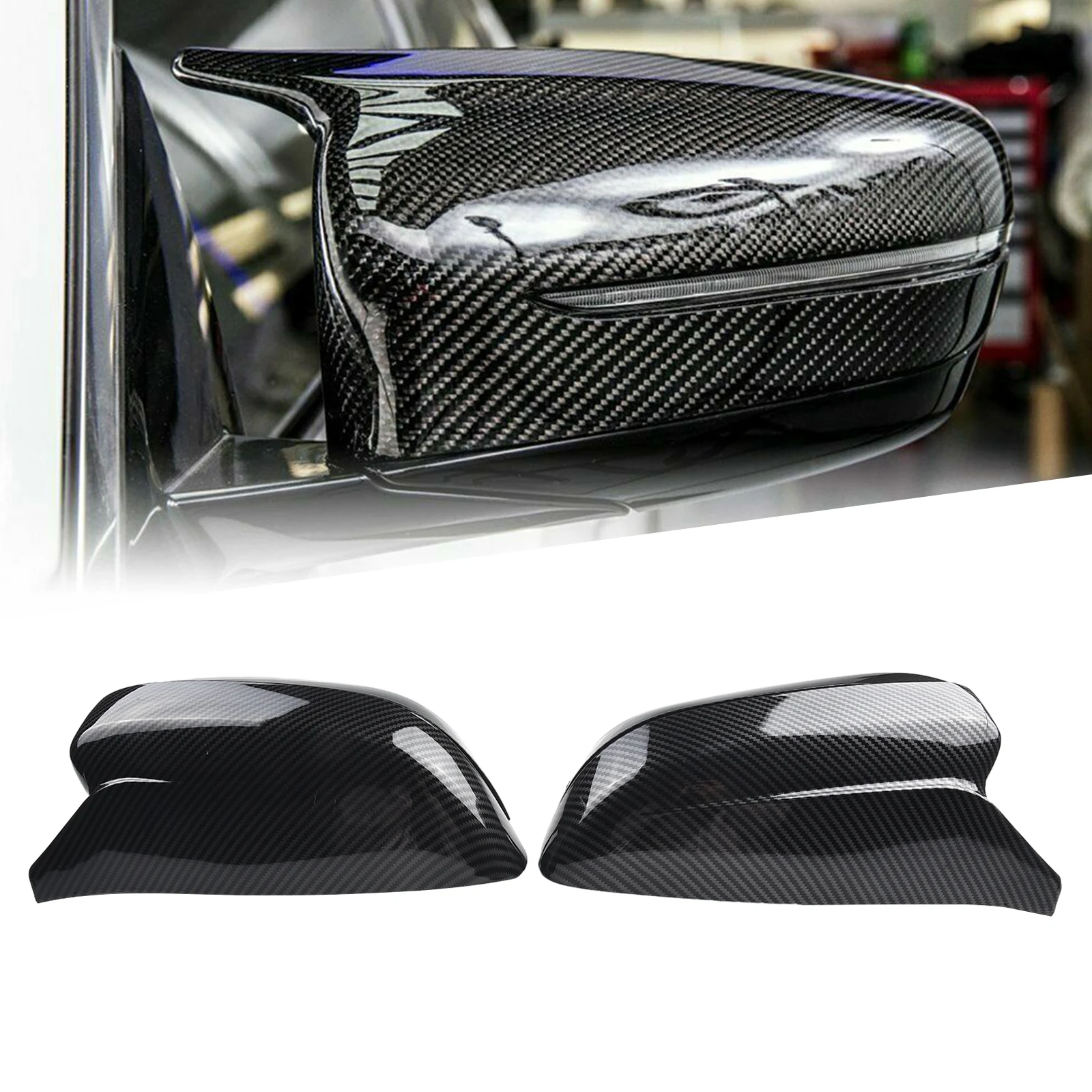 

Car Cover Cap Mirror Cover Style For BMW 3 Series Lightweight Anti-rust Cap Colorfast Car Spare Parts New Style