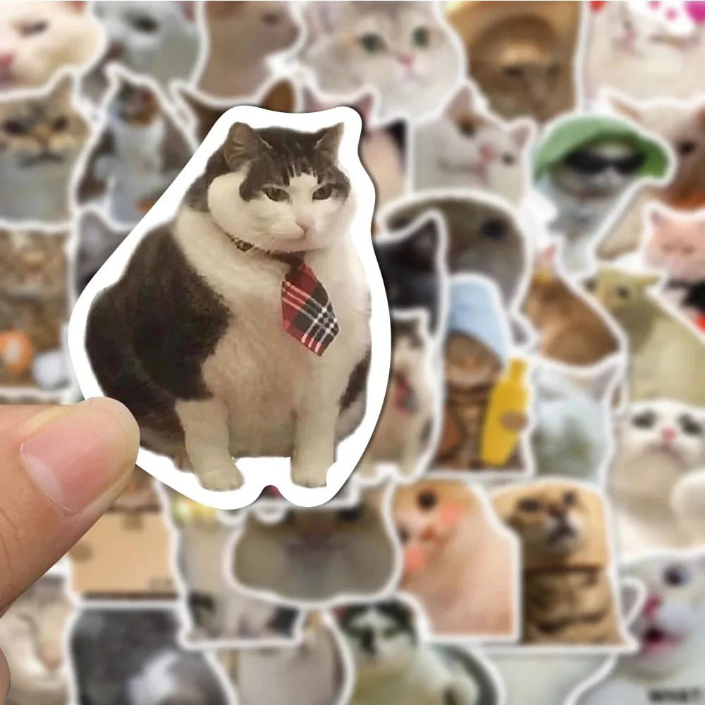 10/30/50PCS Funny Cute Cat Stickers Cartoon Decals Cup Stationery Guitar Phone Bicycle Laptop Luggage Car Graffiti Kids Toys