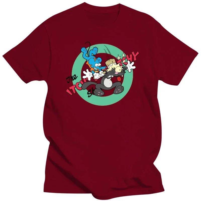 Vintage  The Itchy & Scratchy Show Women Men Unisex TShirt Natural color DTG Print S M L XL 2XL 3XL 4XL 5XL