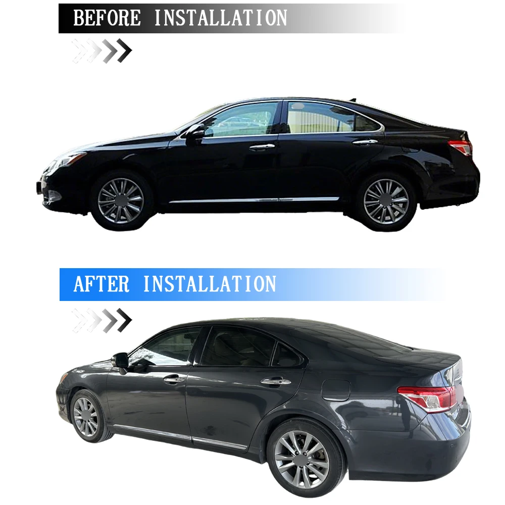 Glossy Black Chrome Delete Sticker For Lexus ES 2006-2012 Car Window Exterior Trimy