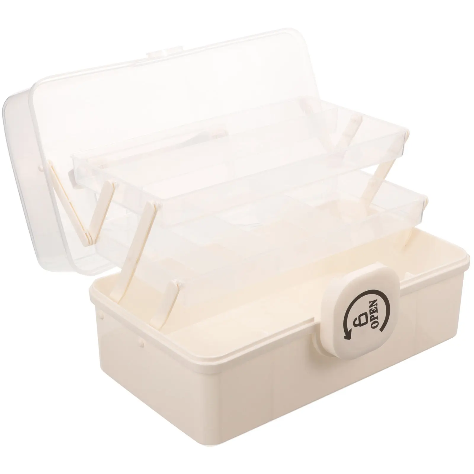 1Pcs Multi Layer Medicine Storage Box Family First Aid Case with Clear Cover for Travel Outdoor Sports Emergency Organization
