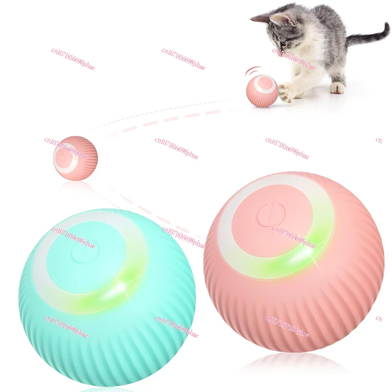 Automatic Rolling Ball Funny Pet Toy Ball Usb Charging Training Self-Moving Smart Electric Cat Toy Light Emitting Diode