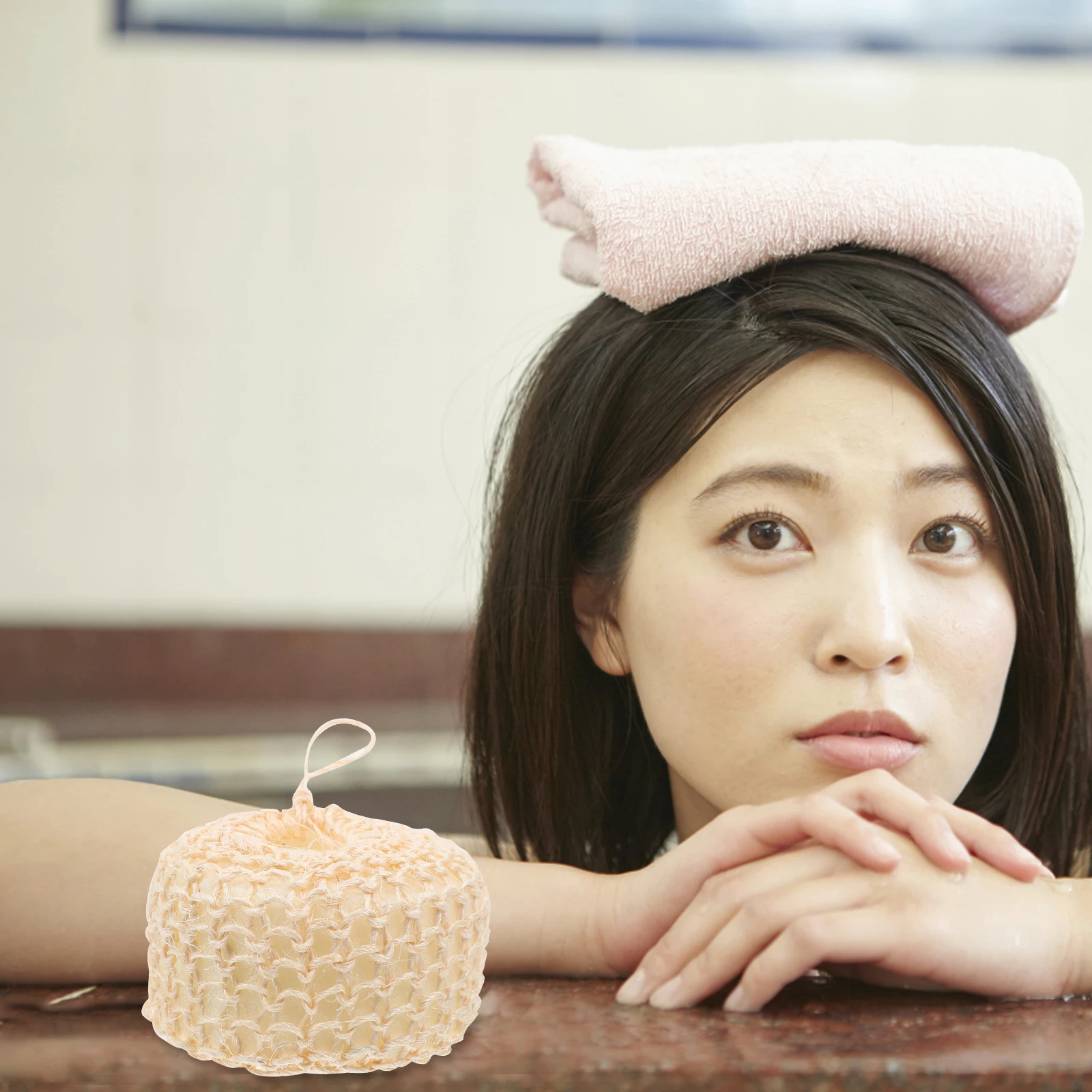 

2pcs Sisal Bath Ball Dense Mesh Exfoliator For Showering Portable Body Scrubber Bathroom Supplies Round Bubble Bathing Tool