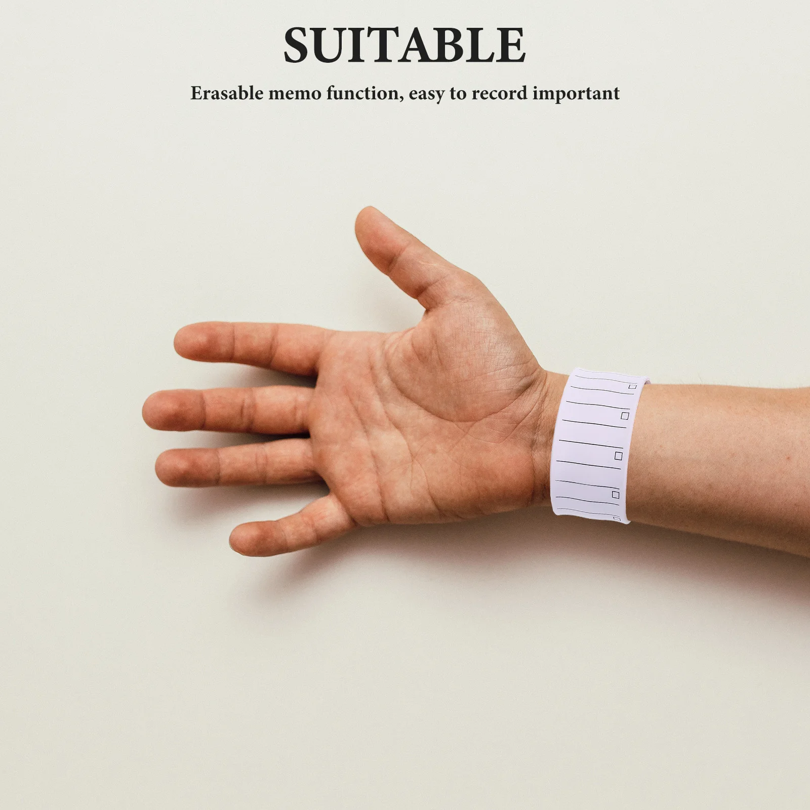 

6pcs Reusable Silicone Memo Slap Band Erasable Wristband For Daily Planner Waterproof Notepad Adjustable Reminder Bracelet