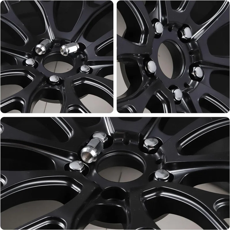 HOT-M14x1.5 Wheel Lug Nuts, One-Piece Design Bulge Acornchrome Lug Nuts Durable Easy Install Easy To Use,M14x1.5 Wheel Lug Nuts,