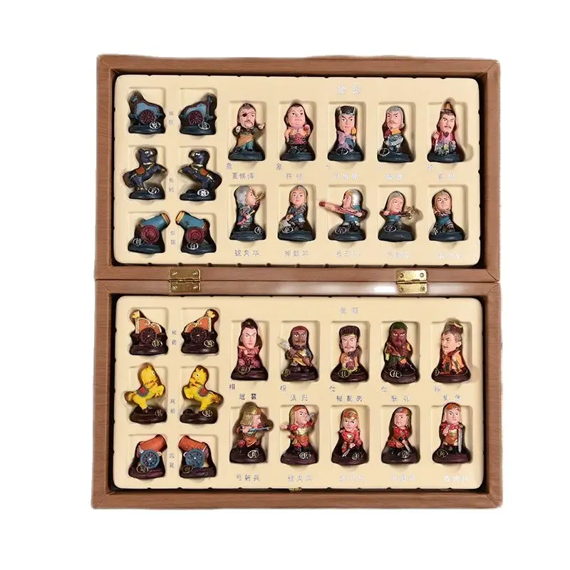 Chinese chess figures from the Three Kingdoms, creative facial makeup, ethnic style, Beijing, gifts for foreign people