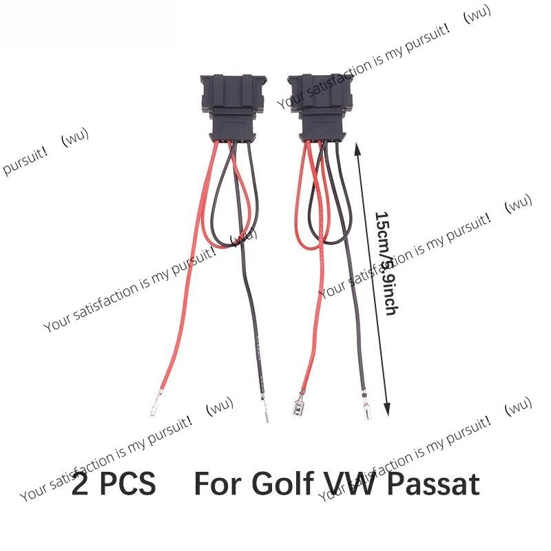 2-Piece automotive speaker harness adapter, plug cable connectors for Volkswagen Golf, Scirocco, Seat, and Passat