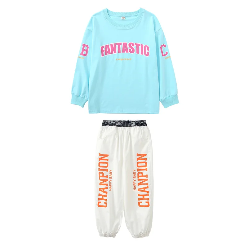 Jongen Street Dance Hiphop Dopamine Top + Joggingbroek Studenten Cheerleading Prestatiepak Meisjes Jazz Dansvoorstelling Kleding